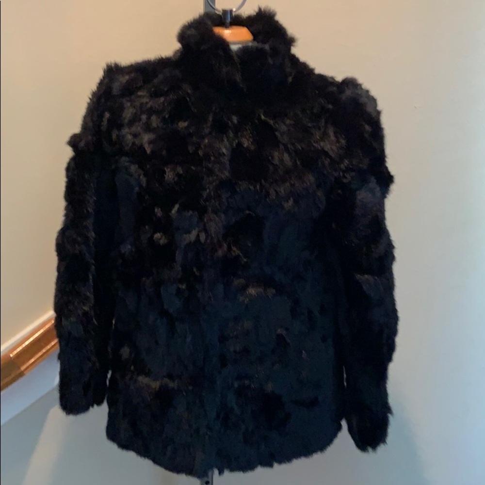 Vintage Somerset Rabbit Fur Coat L